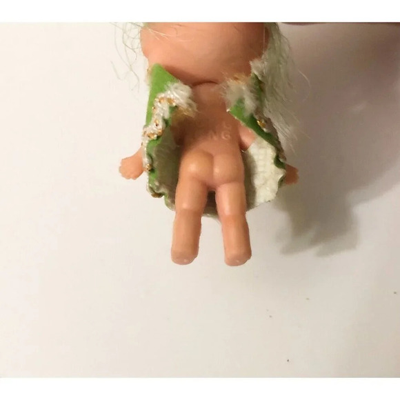 Vtg 1970s Liddle Kiddle Clone Doll Green Hair 2 Inch Tall  Hong Kong - Picture 8 of 15